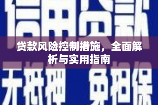景谷贷款风险控制措施，全面解析与实用指南
