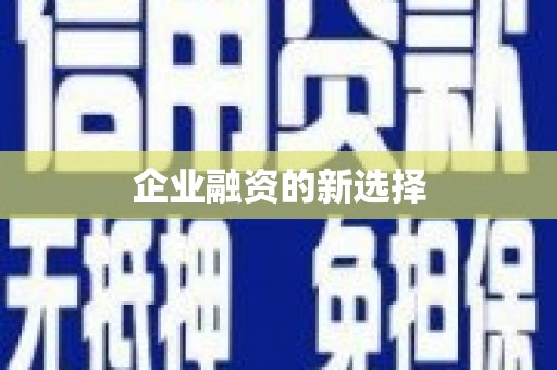 景谷企业融资的新选择