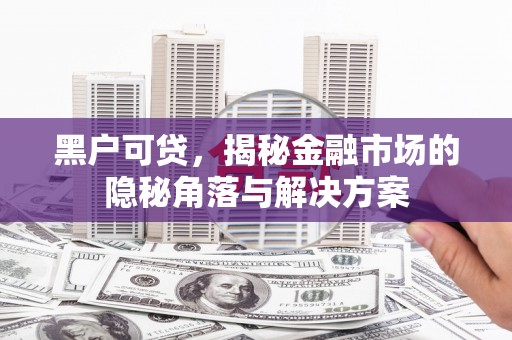 景谷黑户可贷，揭秘金融市场的隐秘角落与解决方案