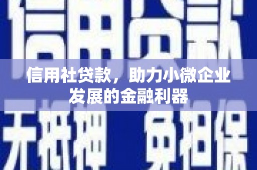 景谷信用社贷款，助力小微企业发展的金融利器