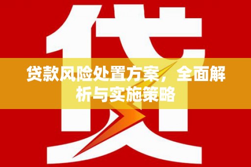 景谷贷款风险处置方案，全面解析与实施策略